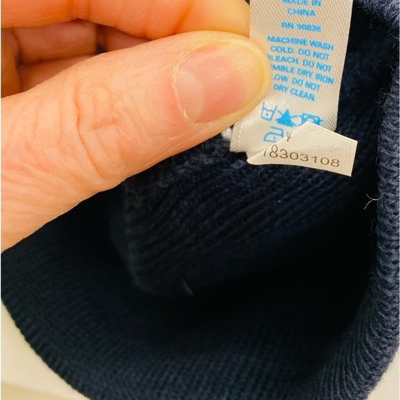 NWOT Men’s Winter Hat Cotton Thick. Navy Blue. - Picture 4 of 4